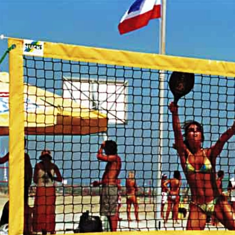 Beach volleyball and tennis net